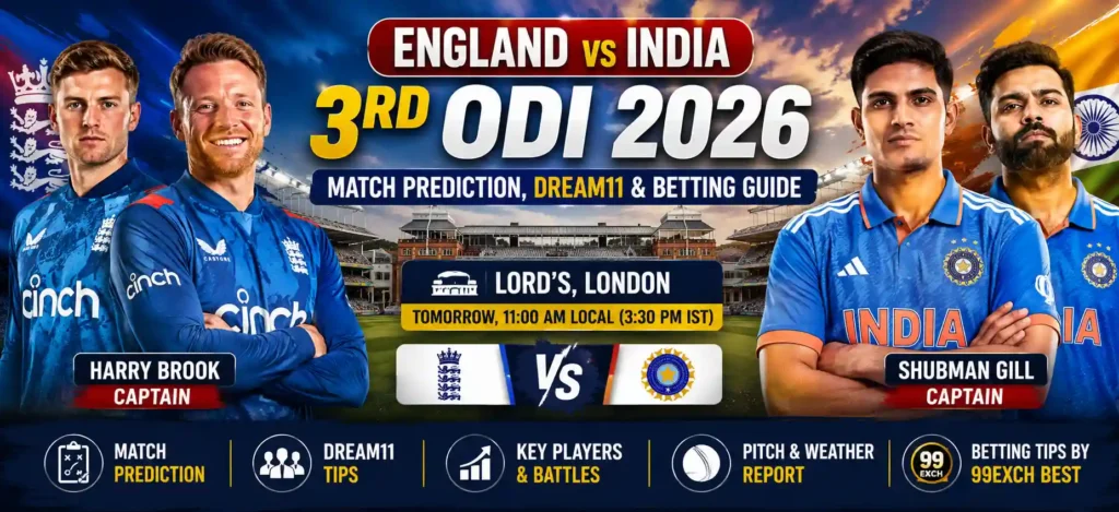 England India 3rd ODI Prediction