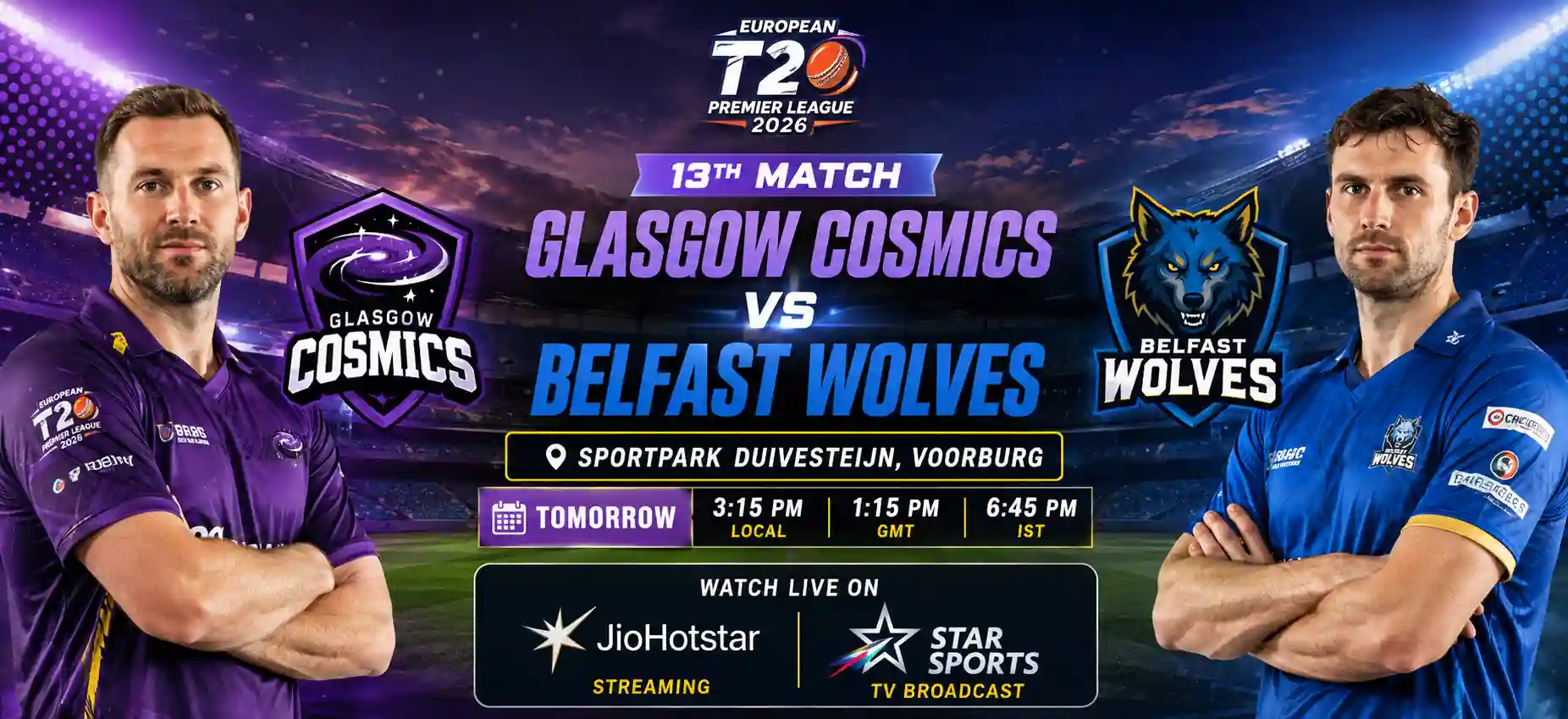 Glasgow Cosmics vs Belfast Wolves Match 2026