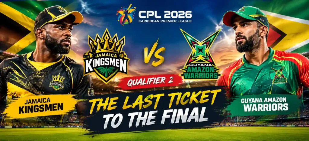 Jamaica Kingsmen vs Guyana Amazon Warriors Qualifier 2